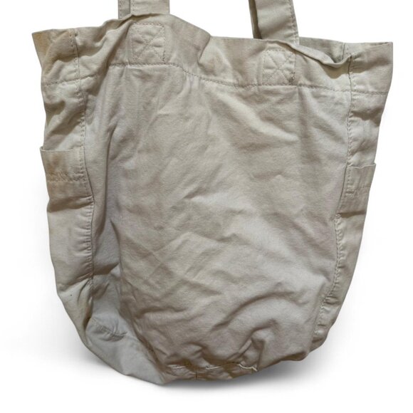 Cotton Tote Grocery Shopping Bag w/Colorful Graphic Birds Quote 13.5 x 13.5 inch - Picture 3 of 7